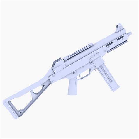 D Model Ump Submachine Gun Vr Ar Low Poly Max Obj Ds Fbx Dxf