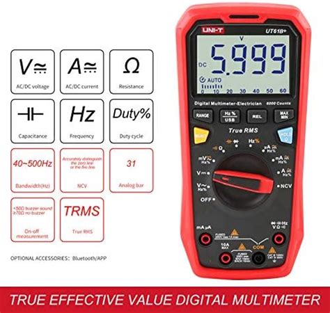 Unit True Rms Digital Multimeter Ut A Ut B Ut C Ut D Ut E Uni T Ac