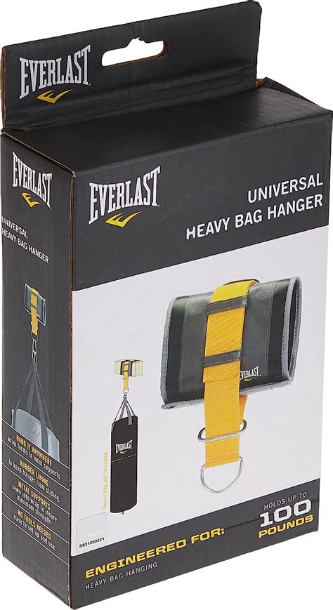 Everlast 4683 Universal Heavy Bag Hanger Black Durable Gym