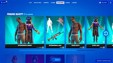 Fortnite Travis Scott Item Shop Youtube