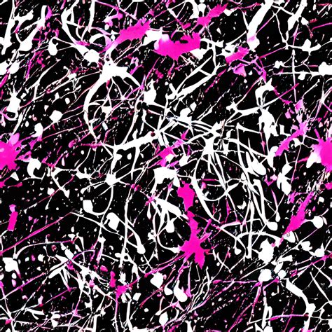 Hot Pink Splatter Paint Designs On Black Background Creative Fabrica