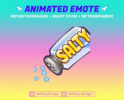 Salty Emote Salty Salt Shaker Emote Animated Emote For Twitch And