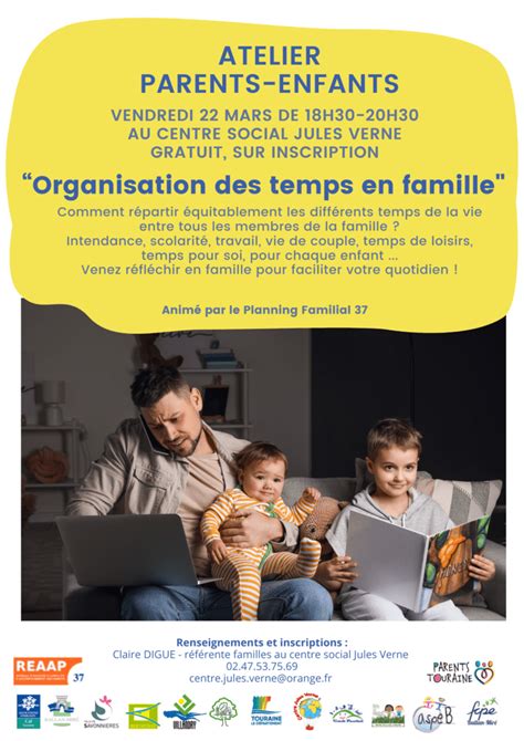 Atelier parents enfants centre social Jules Verne de Ballan Miré