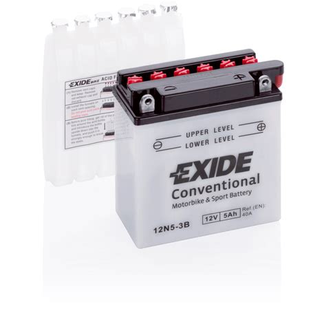 Batería Exide Moto 12V Conventional 12N5 3B 5Ah 30A EN 12V