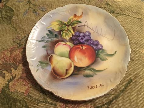 Porcelain T Shibuta Fruit Plate Hand Painted Fruit Plate Etsy