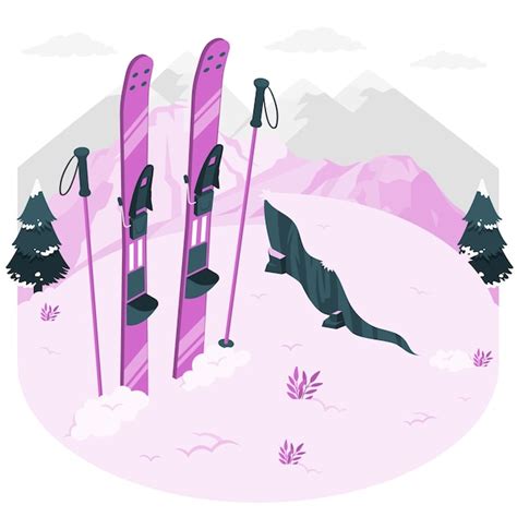 Illustration Ski Vectors And Illustrations For Free Download