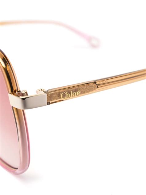 Chloé Eyewear Franky Oversized Square Frame Sunglasses Farfetch