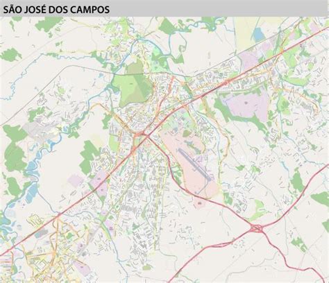 Mapa De S O Jos Dos Campos Sp Cm Comprimento X Cm Altura