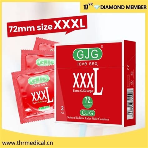 Xxxl 72mm Size Ultra Thin Natural Rubber Latex Male Sex Condoms Penis