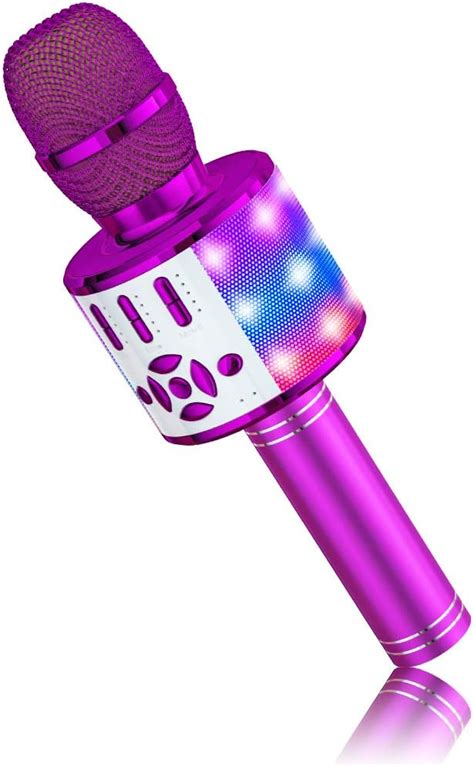 Bonaok Microfono Bluetooth Karaoke Adulti Portatile Microfono Che