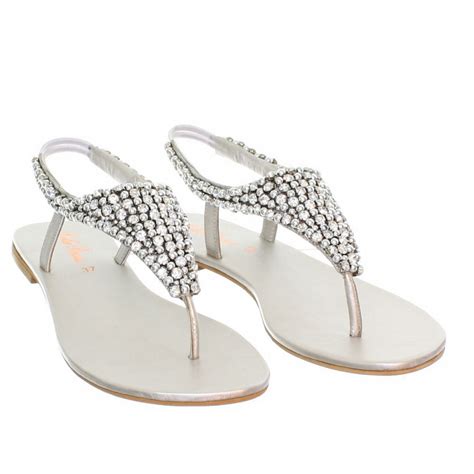 Flat Rhinestone Sandals