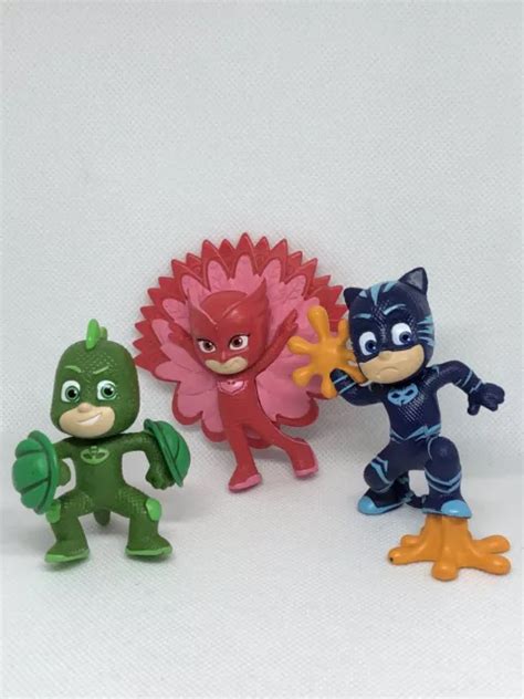 Pj Mask 3” Figurine Toys Gekko Owlette And Catboy Lot Of 3 Figures Eur