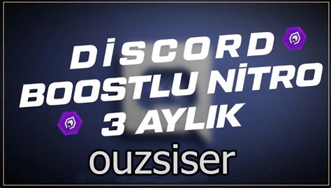 3 Aylık Discord Nitro 5 TL 2X Boost Game Pass 10 adet STOK