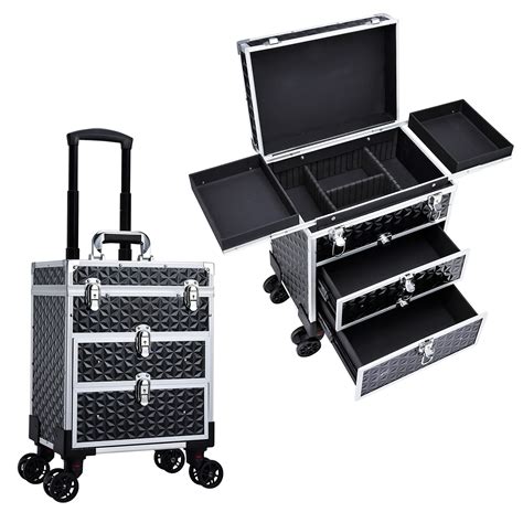 Buy Frenessa Professional Rolling Makeup Case Aluminum Trolley Train