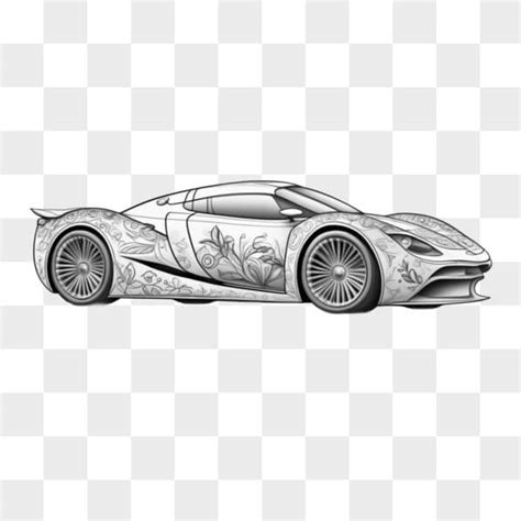 Baixe Desenho Educacional De Um Carro Esportivo Designs Florais