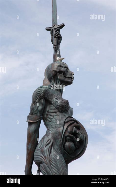 Damien Hirst Verity statue Ilfracombe Stock Photo - Alamy