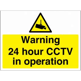 Warning Hour Cctv In Operation Signs