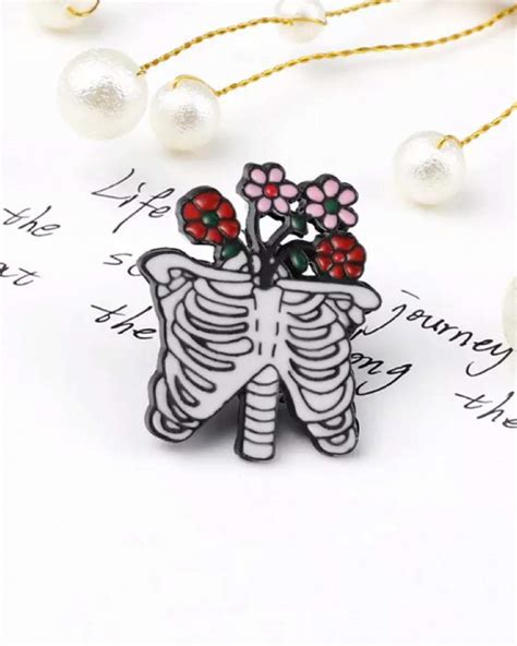 Skeleton Shape Brooch Docs Couture