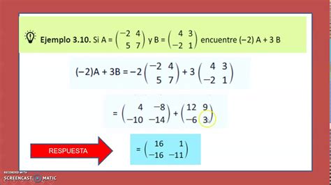 Multiplicaci N De Escalar Por Matriz Youtube