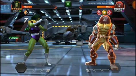 5 Star Buffed She Hulk Vs Unstoppable Colossus Aq Map 3 Mini Boss Marvel Contest Of