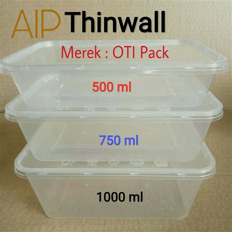 Jual Thinwall 1000 Ml Food Container Box Kotak Makan Plastik Di Lapak