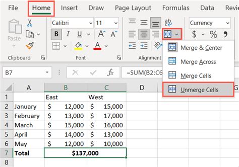 Ways To Unmerge Cells In Microsoft Excel Laptrinhx