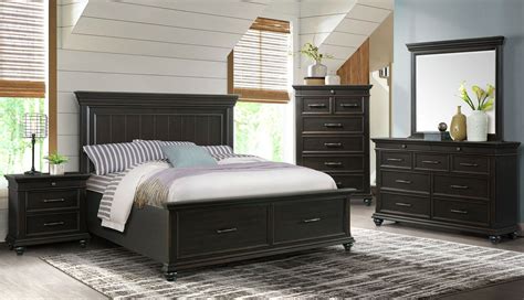 Slater Storage Bedroom Set Black Elements Furniture Furniture Cart