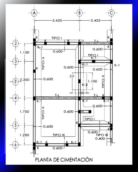 Planta De Cimentacion Planos De Cimentacion Planos Arquitectonicos