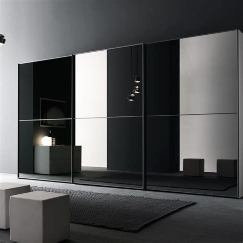 Wall Mounted Wardrobe L12 Presotto Contemporary Lacquered Glass Lacquered Aluminum