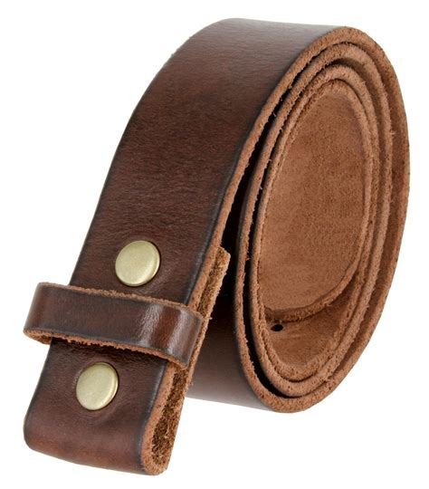 Solid One Piece Genuine Leather Belt Strap Without Slot Hole 1 12