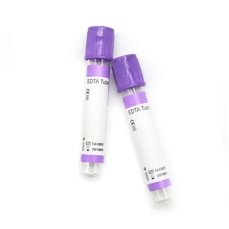 Medical Disposable Lavender Cap General Hematology Test EDTA Blood