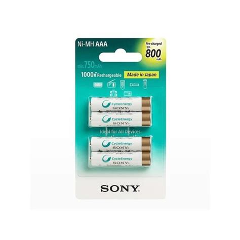 SONY Batterie NHAAAB4KN Nickel métal hydrure NiMH 4 Pour