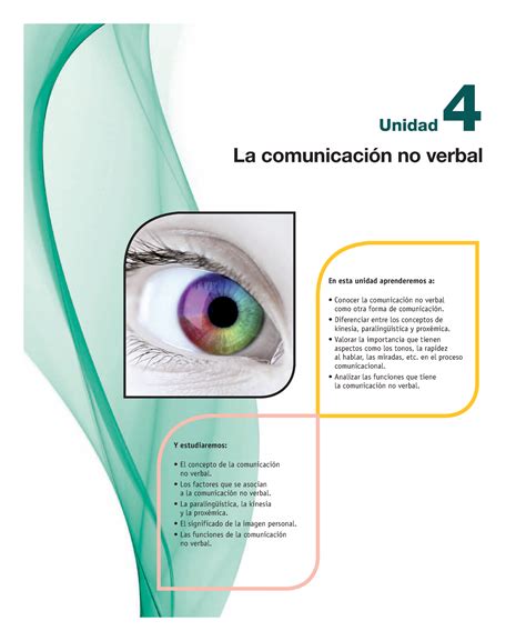 La Comunicación No Verbal Unidad 4 En Esta Unidad Aprenderemos A