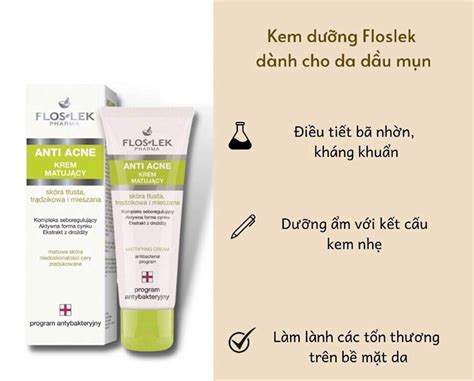 Kem Ki M So T D U V I U Ti T Nh N Floslek Anti Acne Mattifying Cream