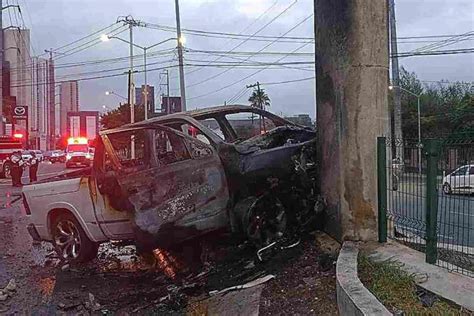 Conductor Muere Calcinado Tras Chocar E Incendiar Su Camioneta En San Pedro