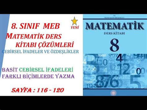 8 SINIF MATEMATİK DERS KİTABI BASİT CEBİRSEL İFADELERİ FARKLI