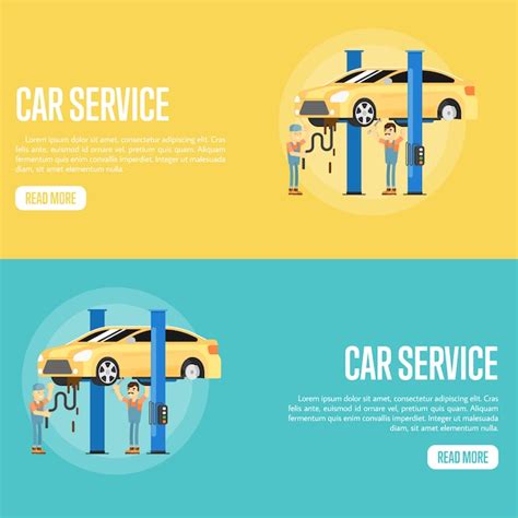 Premium Vector Car Service Banners