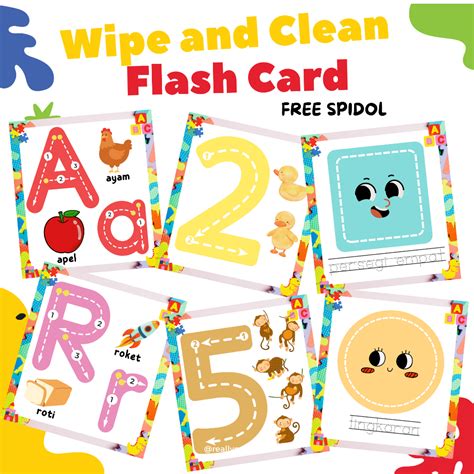 Jual Flash Card Wipe And Clean Flash Card Huruf Flash Card Angka