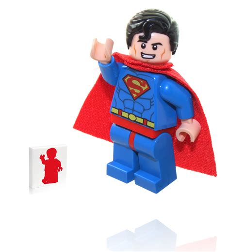 Buy LEGO Super Heroes DC Minifigure - Original Superman (Red Eyes, Curl ...