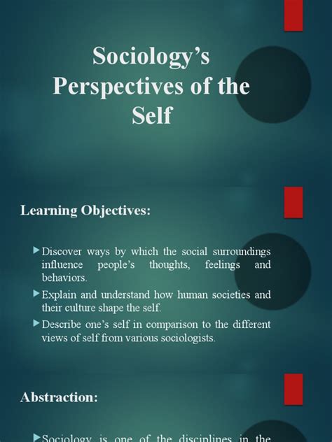 Sociologys Perspectives Of The Self Pdf Sociology Science