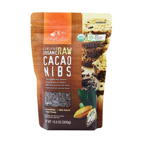 Certified Organic Raw Cacao Nibs Premium Gourmet Food