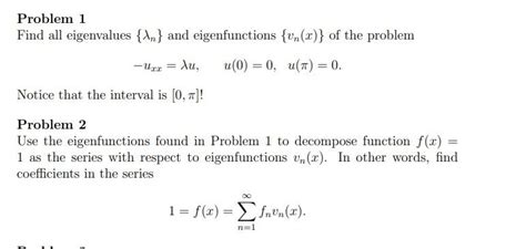 Solved Problem Find All Eigenvalues N And Chegg