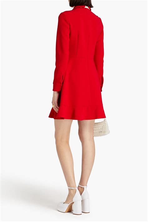 REDVALENTINO Pussy Bow Crepe Mini Dress THE OUTNET