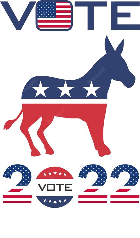 Premium Vector | Vote to Democrats Logo Election USA 2022