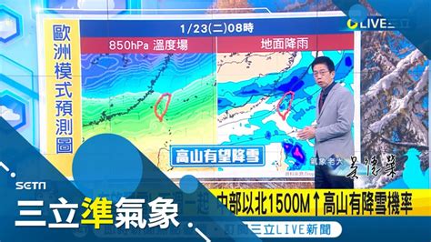 寒流來襲有望飄雪 下週一起 中部以北1500m↑高山有降雪機率 週六鋒面週日降溫 吳德榮 緩進式寒潮 下週二至週四晨最低溫探6度│氣象