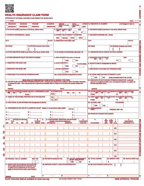 Free Form 1500 Fillable - Printable Forms Free Online