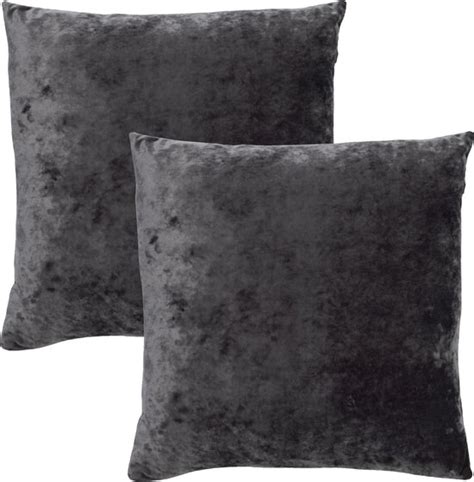 Set Van Kussenhoezen Dutch Decor Sky X Cm Velvet Charcoal