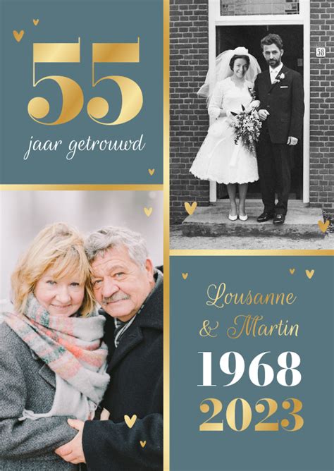 Uitnodiging Jubileum 55 Jaar Getrouwd Met Twee Kaartje2go