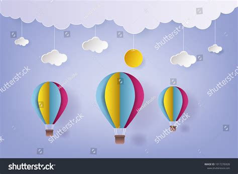 Vector Illustration Origami Colorful Hot Air Stock Vector Royalty Free Shutterstock