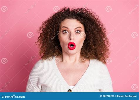 Photo Of Shocked Adorable Woman Wear Trendy Clothes Open Mouth Isolated